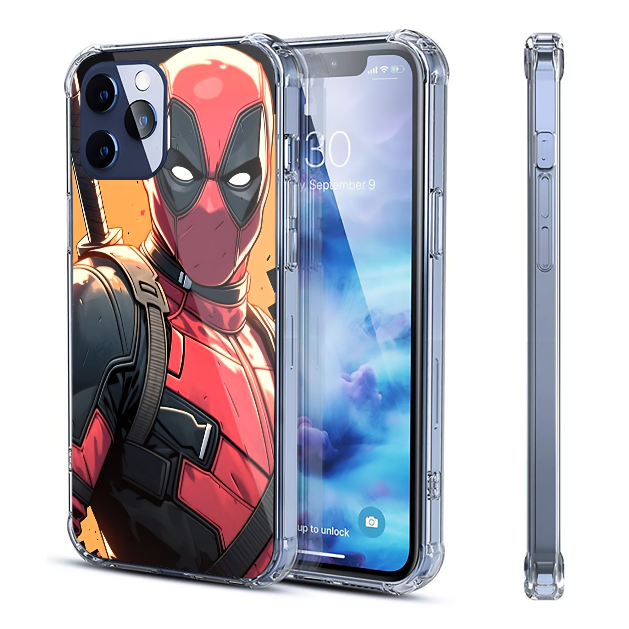 （画像用） Deadpool デッドプール 【iPhone 12シリーズ対応】透明スマホケース（クリアソフトケース）